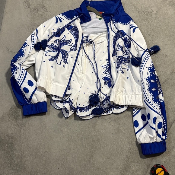 Farm Rio Artisanal Embroidered Shorts snd jacket set - Picture 6 of 16